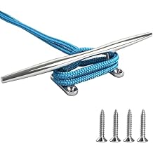 8/10/12/15 inch Dock Cleats - 316 Stainless Steel Boat Cleats Boat Dock Cleats,Open Base Dock Cleat with Fasteners,Marine Cleat Rope Cleat Boat Cleat for Boat/Deck/Nautical Decor1,2,4,6 Pack