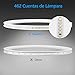 Lámpara De Techo Led Con Altavoz Bluetooth, 36W Moderna Luz De Dormitorio...