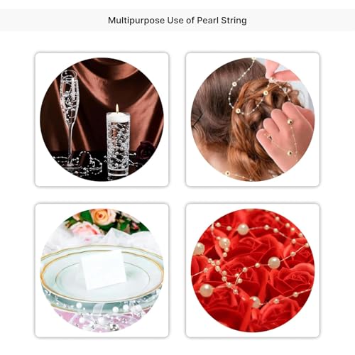Image of 1 Pcs Handmade Pearl Hair Vine for Bride | Elegant Hair Accessories for Wedding, Party & Festivals | for Girls with Long Wavy Hair