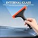 HABNVUON 1PCS Small Silicone Window Squeegee, Windshield Squeegee, 5.9 Inch Windshield Water Blade with Non-Slip Handle, All-Purpose Car Window Water Wiper for Car Mirror Bathroom (Black, 1PCS)