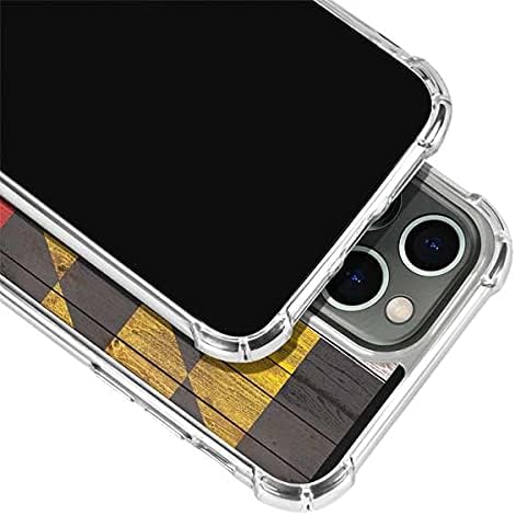 Skinit Clear Phone Case Compatible with iPhone 13 Pro - Maryland Flag Dark Wood Design