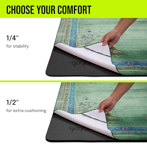 Image of Yoga Mat and Towel Set - 6x4 ft Large Workout Mat with Matching Yoga Towel, Non-Slip, Home-Friendly, Machine Washable, Ideal for Yoga, Pilates & Floor Workouts