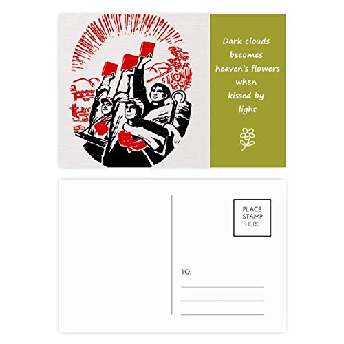 Carte postale Chine poésie et scènes paysannes pour embellir vos messages de remerciement