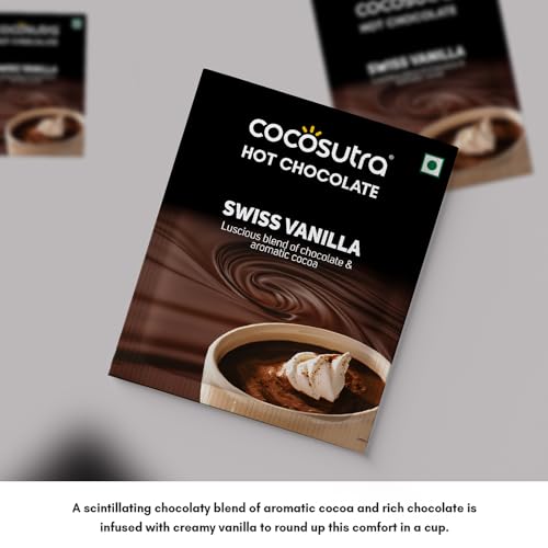 Image of COCOSUTRA Drinking Chocolate Mix, 3 x 20g Single-Serve Sachets, 60g | Enjoy Hot or Cold