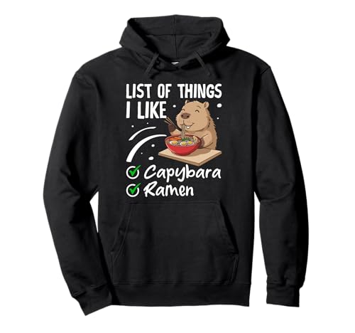 Capybara e Ramen Lovers Shirt Cute & Funny Animal Graphic Felpa con Cappuccio