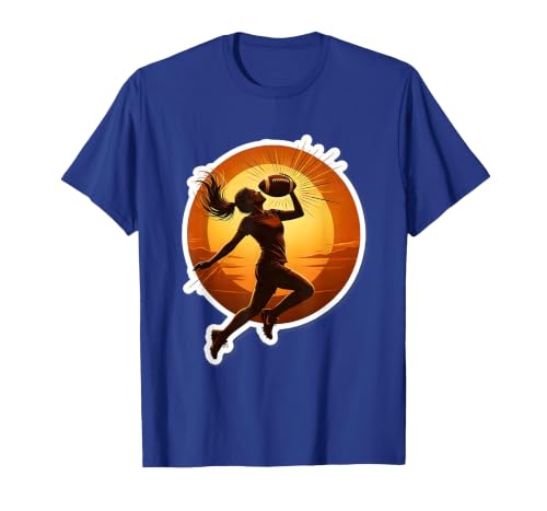 Football Header Sunset Graphic Design T-Shirt, Men, Royal Blue, Small