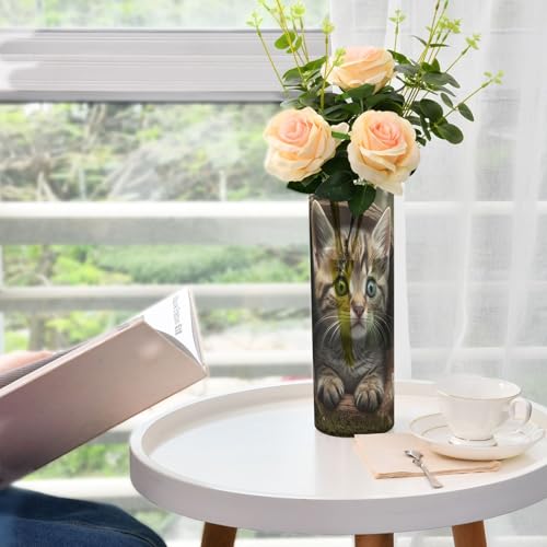 Vase en forme de chaton pour fleurs et décoration rustique de maison - 7