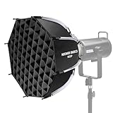 NEEWER BÁSICO Softbox Octagonal Kit para Fotografía Estudio Grabación Video Streaming, 18'/45cm Montura Bowen Liberación Rápida Softbox/Grid/Difusores Luz/Bolsa para Flash Strobe Luz Continua, NS32P