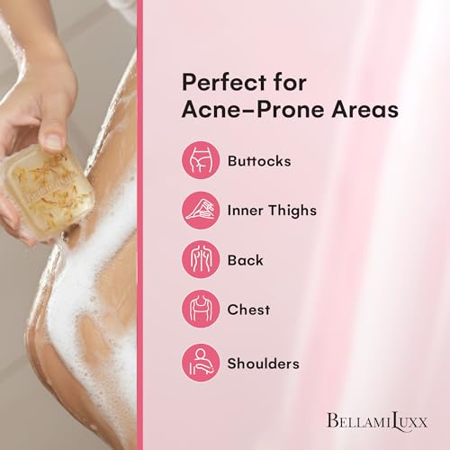 Image of BellamiLuxx Butt Acne Treatment Set: Acne Soap Bar + Butt Treatment Lotion for Breakouts on Buttocks, Thighs, Back, Chest & Ingrown-Prone & Folliculitis-Prone Skin - Helps Reduce Body Breakouts