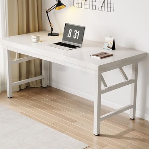 Bureau pliable compact 139,7 cm table ordinateur robuste pour espace de travail