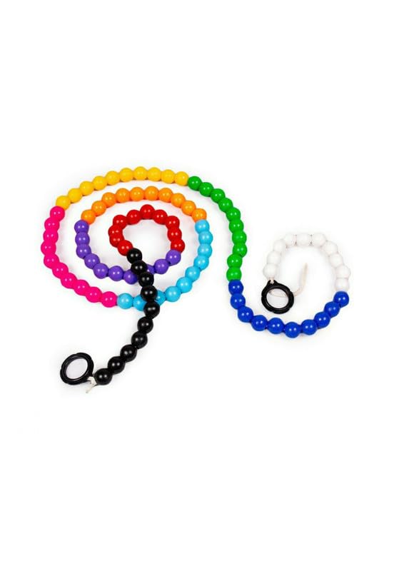 AB TOY WORLD Educational Counting Beads Baby 100 Small Beads for Kids for Colour Recognition and to Learn Counting - Multicolor