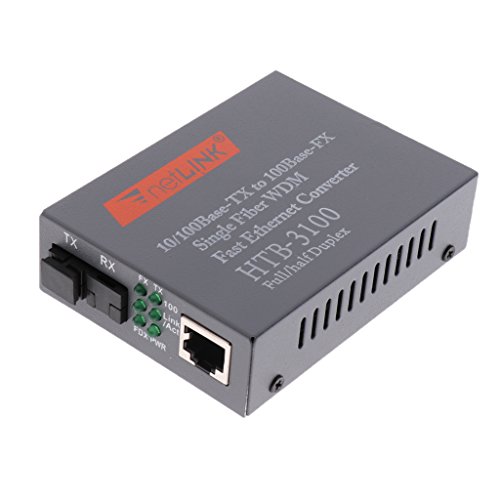 Homyl Um Par Conversor óptico De Fibra HTB - 3100AB 10 / 100Mbps único Modo 25KM RJ45