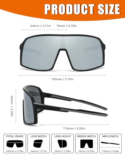 IGnaef Polarized Cycling Sunglasses for Women and Men, Outdoor Sport Glasses UV400 Baseball Eyewear IF30344