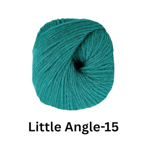 Image of VCR 4 Ply Peacock Blue Little Angle Yarn, 25 Grams, 92 Meters Length, 100% Acrylic Soft Baby Knitting Yarn for Crochet, Newborn Sweaters, Soft Baby Socks, Mittens and Leggings, Pack of 1