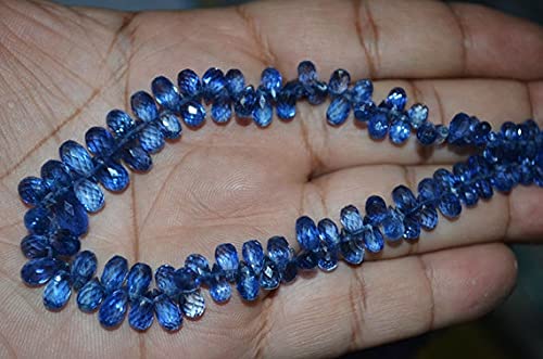 Fil de perles kyanite bleue en gouttes pour créer vos bijoux d'été bohèmes