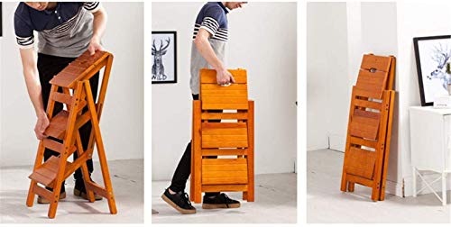 Chaise échelle pliante robuste et polyvalente en bois
