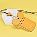 BUUFAN Chic Yellow Cute Travel PU Leather ID Card Holder Lanyard Neck Pouch Bag With Coin Wallet Purse for Women Kids Teens Girls