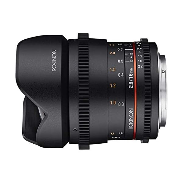 Rokinon 16–16 mm f/2,6–22 Prime Feste T2.6 Full Frame Cine Weitwinkel Objektiv für MFT, schwarz (ffds16 m-mft) – Bild 5
