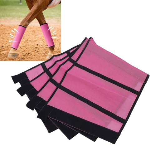 4 peças de capas de perna de cavalo respiráveis leves e protetoras leggings com mosca de cavalo para