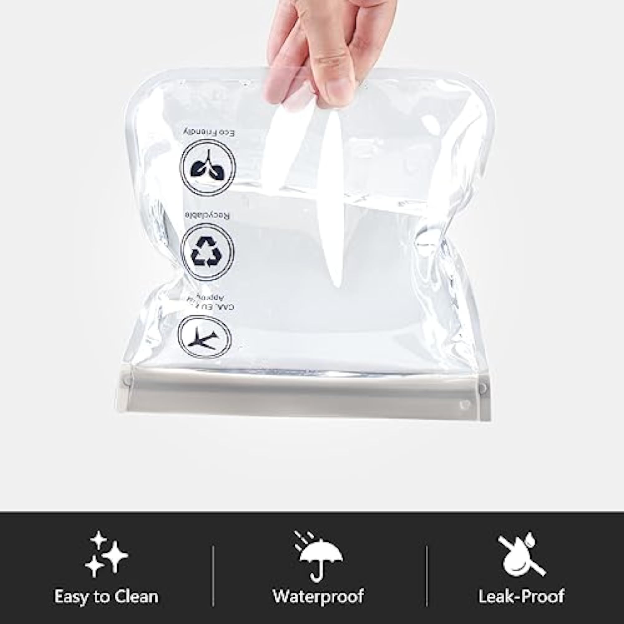 TSA Approved Transparent Toiletry Bag, Leak-Proof