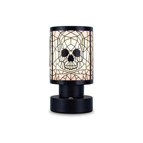 NOTOC Rechargeable Skull Table Lamp - Cordless Desk Lamp,3-Way Dimmable Touch Control Table Lamps for Gothic Home Decor,Goth Room Decor Skull Skeleton Lamp (Bulb Included) Cover