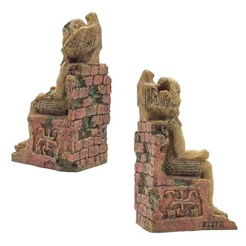 Image of M2cbridge Aquarium Decor Castle Shipwreck Ornament Underwater Landscape(Egyptian Pharaohs)