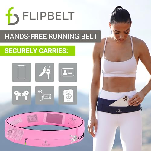 Image of FlipBelt Zipper Running Belt, Waist Pack for Fitness and Running, US Company
