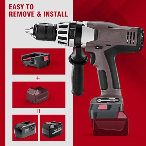 Ecarke Battery Adapter Compatible with Milwaukee 18V Battery, Converts M-18 to V-18 for 18V Power Tools,for 48-11-2200 48-11-2230 Converter Power Tool