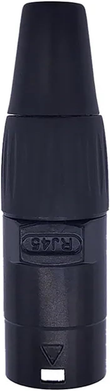 1PCS 8p8c RJ45 Net Work Waterproof Connector,IP65 D Socket Panel Ethernet Connector(All Black)