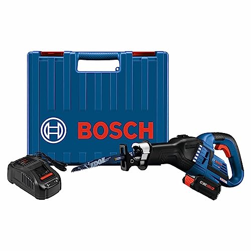 BOSCH GSA18V-125K14A 18V EC Brushless 1-1/4 In.-Stroke Multi-Grip Reciprocating Saw Kit with (1) CORE18V® 8 Ah High Power Battery