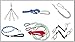 Branded Boards Black & Silver Heavy Duty Zinc-Galvanized Steel Carabiner Spring Snap Clip Link Hooks. 200-400lb Load. 6 Packs, 12 Packs and Variety Packs. (Silver-5cm-6 Pack)
