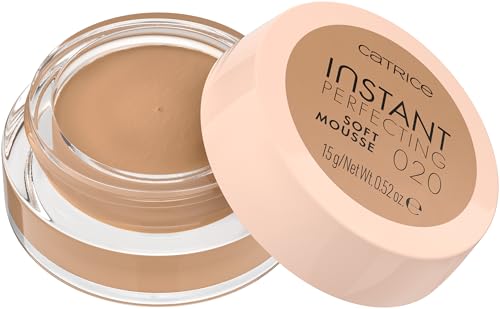 Catrice | Instant Perfect Soft Mousse | Color Correcting Medium-Buildable Coverage Visibly Blurs Pores | Vegan & Cruelty Free (020 Neutral Beige)