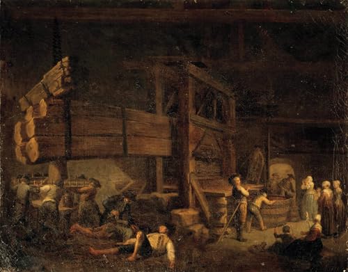 ZHAOSHAN Célèbre Paysage Toile Affiche Affiche De Arts Vinification Pressurage en Vermenton Pressoir collé en Bourgogne Peinture d'Étienne collé Pour la Décoration de la Chambre à Coucher 60x90cm