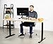 VIVO Black Manual Height Adjustable Stand Up Desk Frame with Hand Crank System, Ergonomic Standing 2 Leg Workstation, DESK-V101M