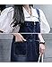 COWOKA Women's Denim Strap Dress Large Size Loose Casual Solid Color Mid-Length Skirt Dark Blue 2XL