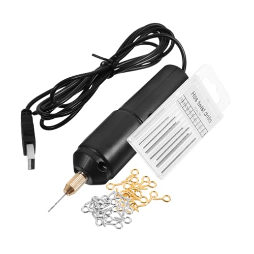 NUOBESTY 1 Juego eléctrico Taladro eléctrico para joyería miniatura taladro bateria taladro atornillador batería taladro manual para la artesanía pequeña herramienta rotativa