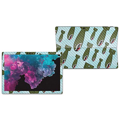 Image of MIGHTY SKINS MightySkins Carbon Fiber Skin for Microsoft Surface Pro 6 - Bombs Away | Protective, Durable Textured Carbon Fiber Finish | Easy to Apply, Remove, and Change Styles | Made in The USA