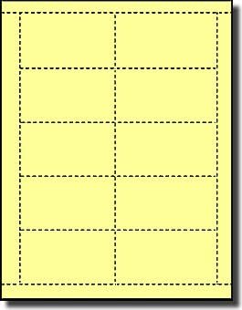 500 Label Outfitters® Pastel Canary Yellow Laser and Inkjet Printer Business Cards (50 Sheets)