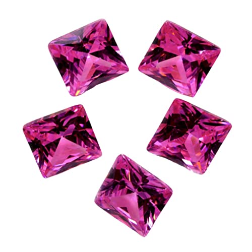 Zircon cubique rose forme princesse lot en gros de pierres en vrac pour bijoutier