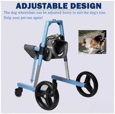 Amputee Dog Wheelchair with Front Leg Support - Mobility Aid for Paralyzed or Injured Dogs, Arthritis Pet Stroller & Elderly Animal Walker for Enhanced Support and Comfort