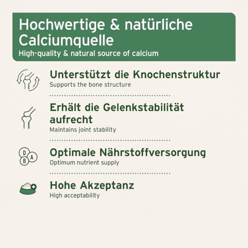 AniForte gemahlene Knochen bekannt als Fleischknochenmehl für Hunde und Katzen 500g - Natürliches Calcium für Knochenaufbau & Gelenke, Reines Knochenmehl vom Rind als Futter & Barf Ergänzung