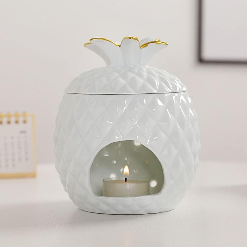 Calentador de cera para cera perfumada, calentador de cera de piña, calentador de cera derretida con placa de calentamiento de cerámica, fragancia