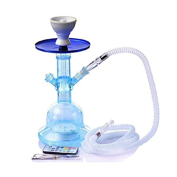 XXIXXV Hookah Acryl Hookah Shisha mit farbigem LED-Licht Tabakteller Schüssel Schlauch Nargile Sheesha Narguile Chicha…
