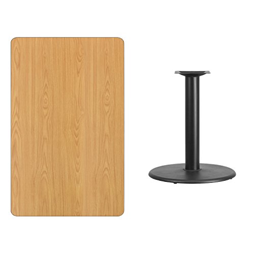 Flash Furniture 30'' X 48'' Rectangular Natural Laminate Table Top With 24'' Round Table Height Base #TOP2
