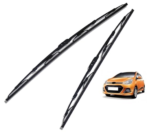 Image of Euro Care Metal Type Wiper Blade Compatibility with Grand i10 Windshield Car Wiper Blade Size D-22,P-16