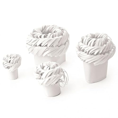 FRANZ MENSCH 100 Stück Hygostar Geflügelmanschetten, Packung, Ø: 0,9cm, weiß, Geflügelmanschetten, Papiermanschetten, Hähnchen Manschetten