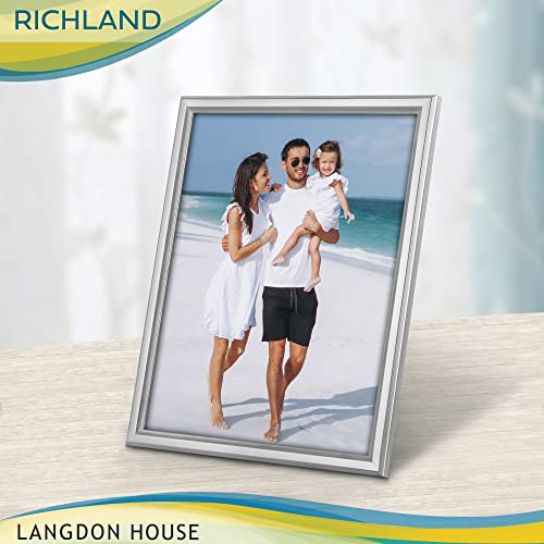 Langdon House 8X10 Silver Picture Frame, Distinguished Edging For Classic Style, Richland Collection #TOP5