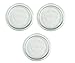 3 x Weck 100mm (approx. 4") LARGE ORIGINAL Loose Fitting Replacement Glass Lid. Fits WECK Models 738, 739, 740, 741, 742, 743, 744, 745, 748, 974.