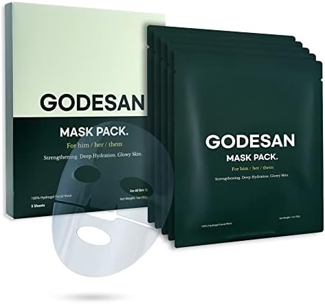 GODESAN Hydrogel Face Mask Pack 5pcs - Rich Collagen, Deep Moisture, Tea Tree, All skin type, Hyaluronic