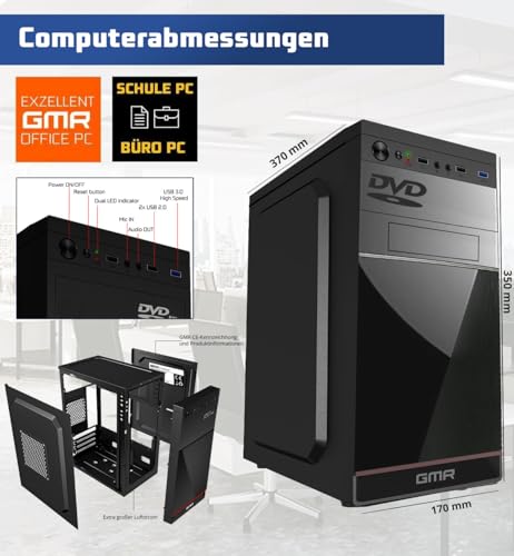 Intel i7 - Business Office Multimedia Computer mit 3 Jahre Garantie! | 16 GB RAM | 512GB SSD | USB 3.0 | Windows 11 Prof. 64-Bit | WiFi 600 und Bluetooth 5 – Bild 4